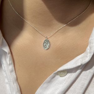 گردنبند ماه و ستاره نقره ای